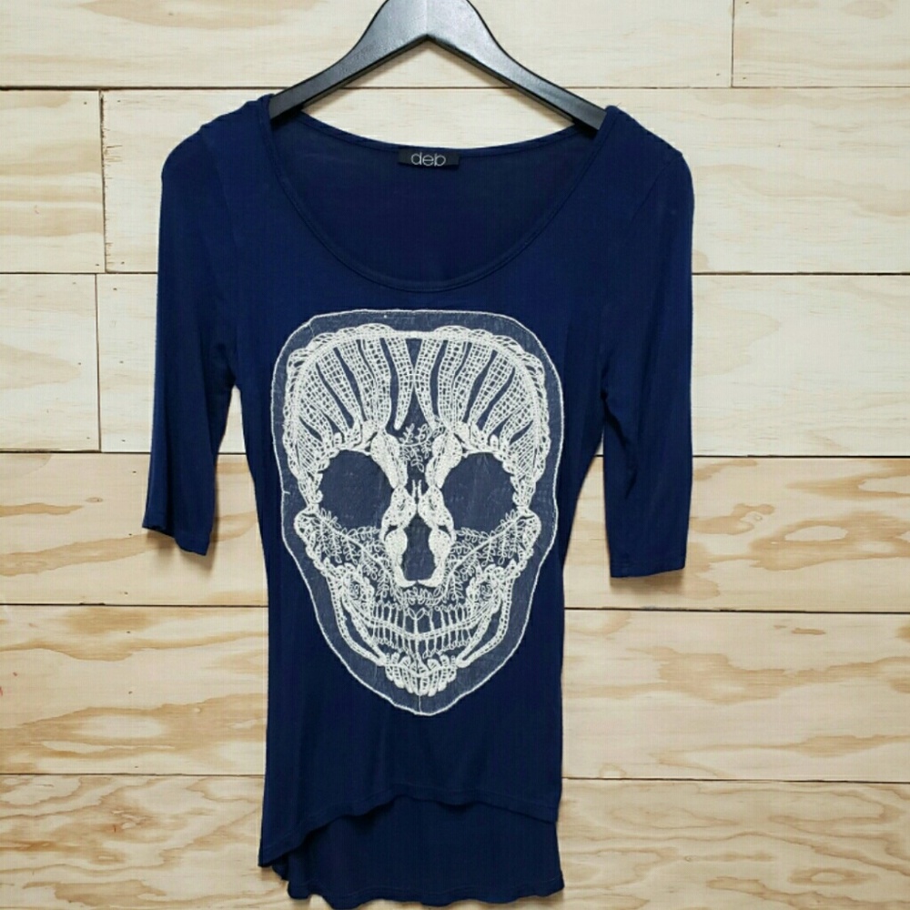 Navy blue Deb skull shirt